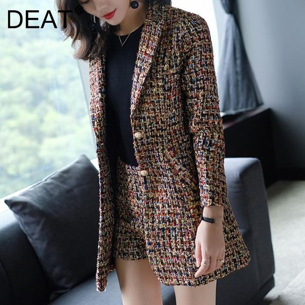 women's tracksuits deat women notched collar woolen coat shorts arrivals two piece set fashion temperament autumn winter 2021 11d2504, Gray
women's tracksuits deat women notched collar woolen coat shorts arrivals two piece set fashion temperament autumn winter 2021 11d2504, Gray
