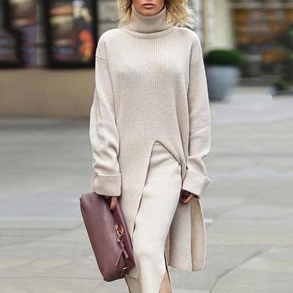 elegant sweater for women turtleneck long sleeve high waist asymmetric spilt thick sweaters female 2021 winner fashion new, White;black
elegant sweater for women turtleneck long sleeve high waist asymmetric spilt thick sweaters female 2021 winner fashion new, White;black