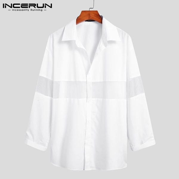 men's casual shirts men leisure patchwork incerun fashion long sleeve lapel mesh blouse korean style man button solid color blusas stre, White;black
men's casual shirts men leisure patchwork incerun fashion long sleeve lapel mesh blouse korean style man button solid color blusas stre, White;black