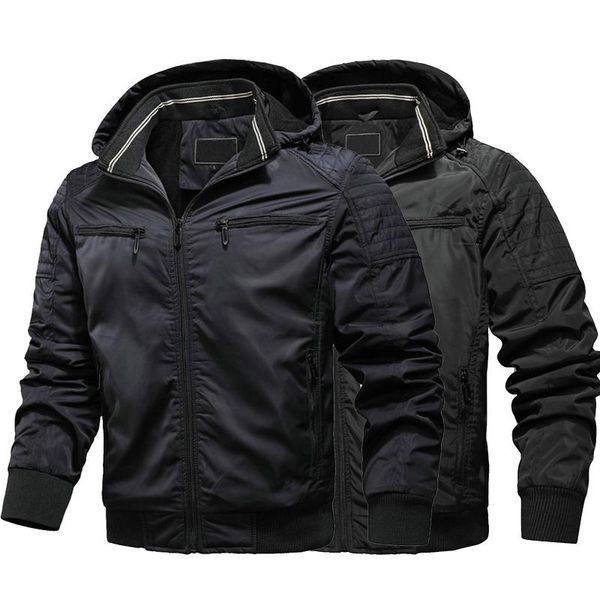 men's jackets 2021 winter jacket men hooded zipper coat windproof warm solid color fashion male outdoor sportswear chaquetas hombre, Black;brown
men's jackets 2021 winter jacket men hooded zipper coat windproof warm solid color fashion male outdoor sportswear chaquetas hombre, Black;brown