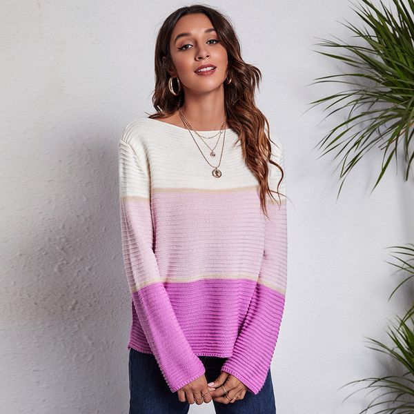 european american new women's knits & pink tees slash neck big striped matching long sleeve knitted sweater loose autumn winter clothin, White
european american new women's knits & pink tees slash neck big striped matching long sleeve knitted sweater loose autumn winter clothin, White