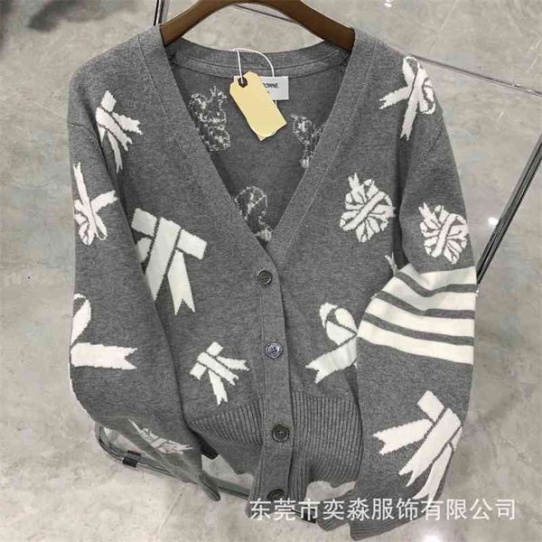 yang ying baby's same tb thin grey bow knit cardigan coat women's new style in early autumn1, Black
yang ying baby's same tb thin grey bow knit cardigan coat women's new style in early autumn1, Black