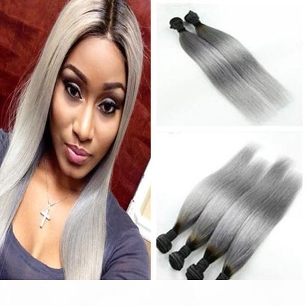 9a brazilian virgin ombre hair #1b grey ombre brazilian hair weave bundles silver grey dark roots two tone straight hair, Black
9a brazilian virgin ombre hair #1b grey ombre brazilian hair weave bundles silver grey dark roots two tone straight hair, Black