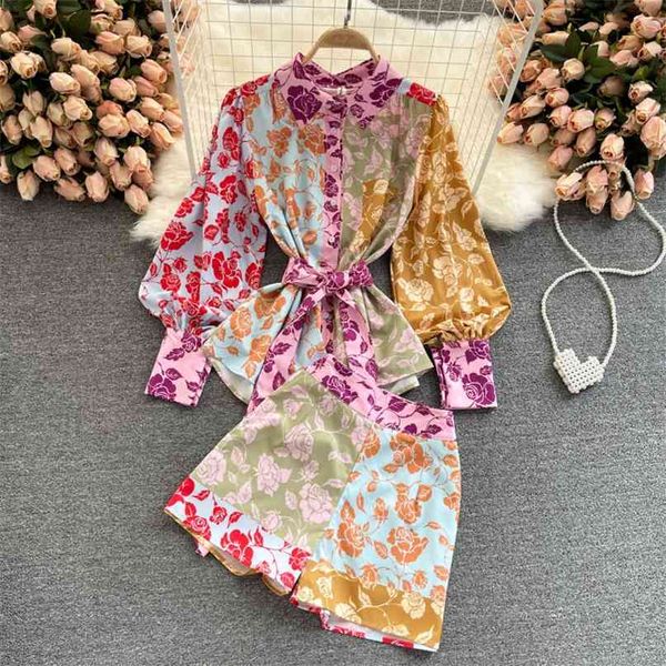 women's fashion color matching printing long sleeve elegant shirts + high waist wide leg shorts two piece sets s719 210527, White
women's fashion color matching printing long sleeve elegant shirts + high waist wide leg shorts two piece sets s719 210527, White