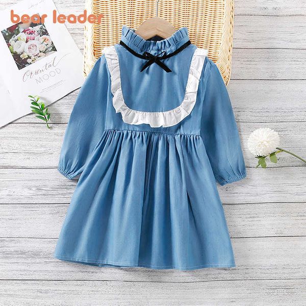 bear leader girl casual full sleeve dresses fashion autumn children ruffles princess vestidos kids cute bowtie clothes 2-6 years 210708, Red;yellow
bear leader girl casual full sleeve dresses fashion autumn children ruffles princess vestidos kids cute bowtie clothes 2-6 years 210708, Red;yellow