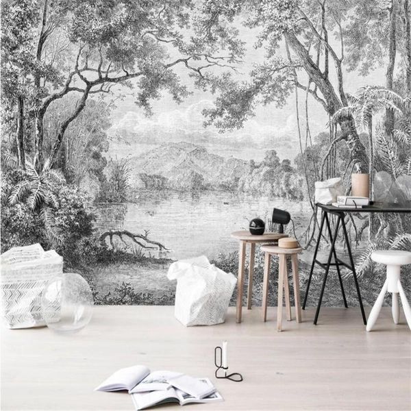 wallpapers milofi custom 3d wallpaper mural european retro hand-painted lines rainforest jungle background wall decoration
wallpapers milofi custom 3d wallpaper mural european retro hand-painted lines rainforest jungle background wall decoration