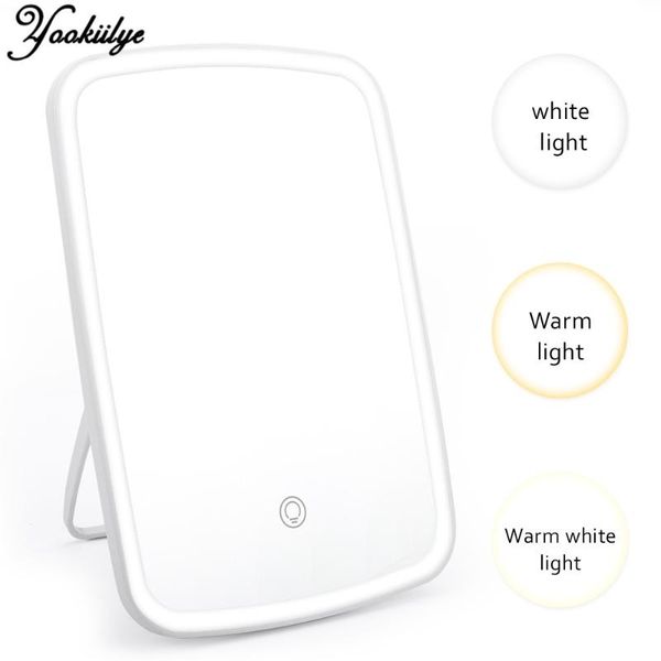 compact mirrors led makeup mirror intelligent portable deskwith 3color light touch screen ladies rectangle usb charging
compact mirrors led makeup mirror intelligent portable deskwith 3color light touch screen ladies rectangle usb charging