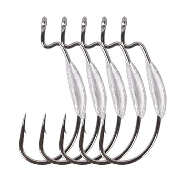 fishing hooks 5pcs/lot trulinoya crank hook black nickel jig head accessories