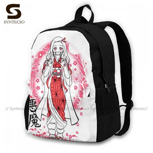 demon slayer backpacks festival runner soft backpack streetwear polyester bags