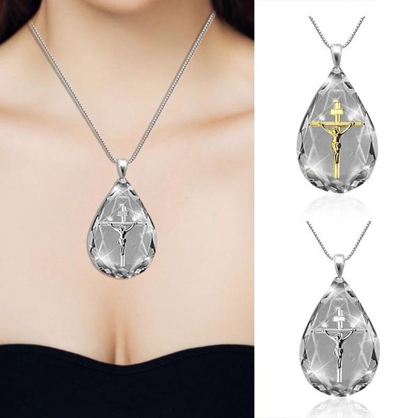 charms transparent crystal cross necklace decoration jesus christianity religious pendant ladies men's holiday gifts, Bronze;silver
charms transparent crystal cross necklace decoration jesus christianity religious pendant ladies men's holiday gifts, Bronze;silver