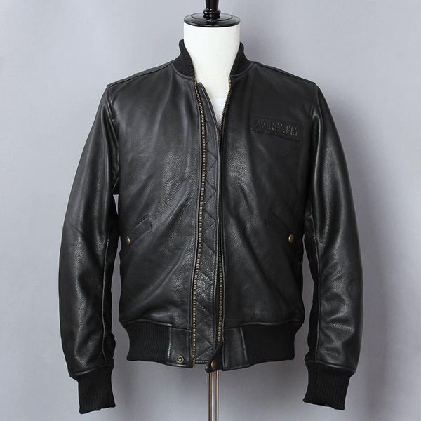 men's leather & faux avirex fashion genuine jacket men slim fit stand collar cowskin baseball short black casual coat
men's leather & faux avirex fashion genuine jacket men slim fit stand collar cowskin baseball short black casual coat