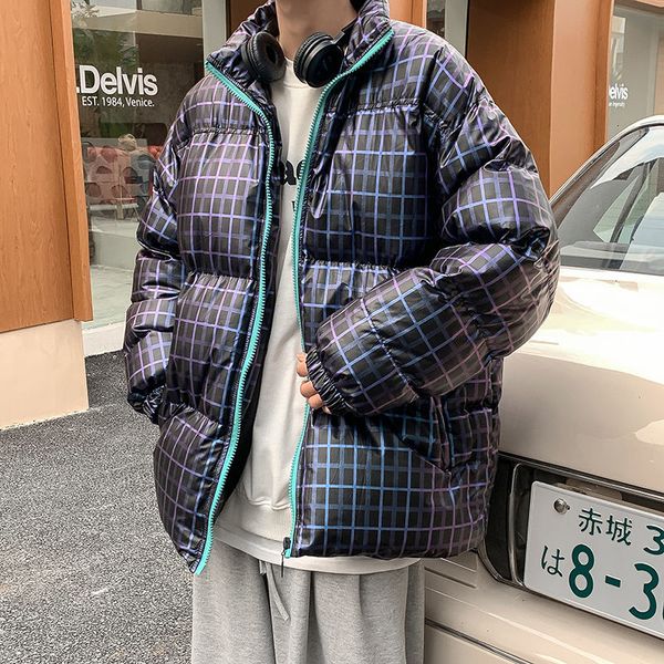 2021 new winter thick plaid jacket men's parka warmth fashion retro casual stand-up collar men loose korean short coat mens clothes ncn, Black
2021 new winter thick plaid jacket men's parka warmth fashion retro casual stand-up collar men loose korean short coat mens clothes ncn, Black