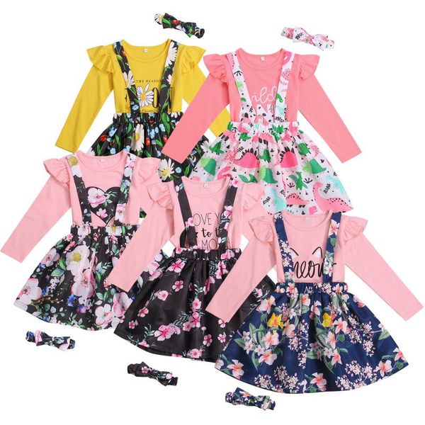 clothing sets 3pcs kids clothes suit set letter print o-neck long sleeve + floral suspender skirt headband for toddler 2-7 years, White
clothing sets 3pcs kids clothes suit set letter print o-neck long sleeve + floral suspender skirt headband for toddler 2-7 years, White