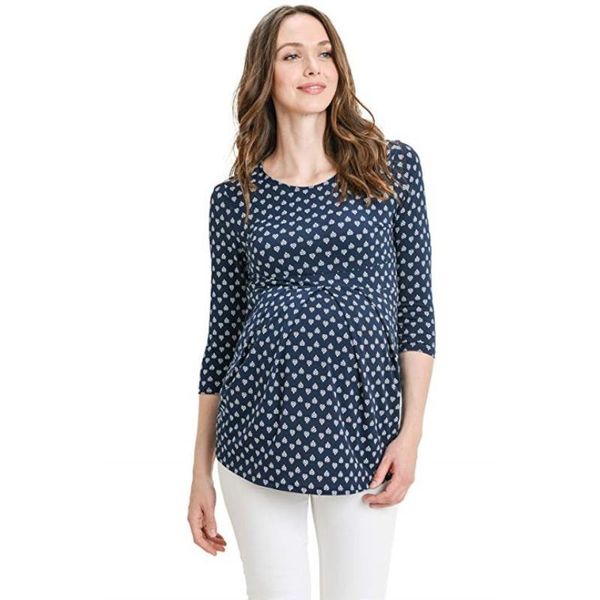 women's t-shirt maternity women t shirt digital printing long-sleeved round neck casual mid-length pregnant top, White
women's t-shirt maternity women t shirt digital printing long-sleeved round neck casual mid-length pregnant top, White