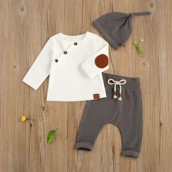 clothing sets born baby boy clothes set long sleeve t-shirt pants trousers outfits hat, White
clothing sets born baby boy clothes set long sleeve t-shirt pants trousers outfits hat, White