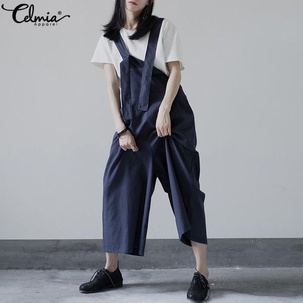 women's jumpsuits & rompers celmia 2021 fashion women strap jumpsuit loose solid dungaree wide leg trousers overalls casual adjusted pl, Black;white
women's jumpsuits & rompers celmia 2021 fashion women strap jumpsuit loose solid dungaree wide leg trousers overalls casual adjusted pl, Black;white
