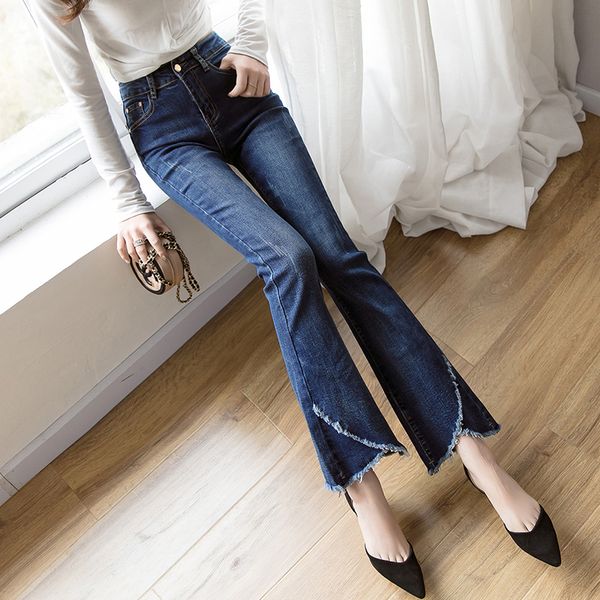 women's brem pants of fashion 2021 new high-waist personality thin micro-flare cropped jeans 6xvn, Blue
women's brem pants of fashion 2021 new high-waist personality thin micro-flare cropped jeans 6xvn, Blue