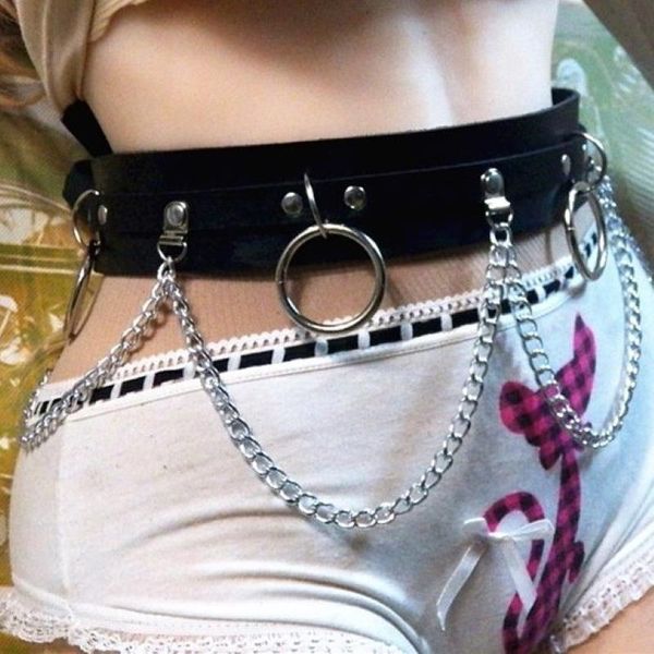 belts harajuku fashion punk gothic black pu leather wide waist metal chain ring hip hop party club casual belt, Black;brown
belts harajuku fashion punk gothic black pu leather wide waist metal chain ring hip hop party club casual belt, Black;brown