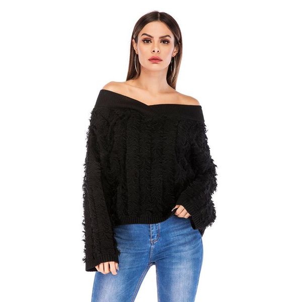 women's sweaters 2021 winter oversize casual v-neck sweater personality tassel bottoming shirt ol commute, White;black
women's sweaters 2021 winter oversize casual v-neck sweater personality tassel bottoming shirt ol commute, White;black