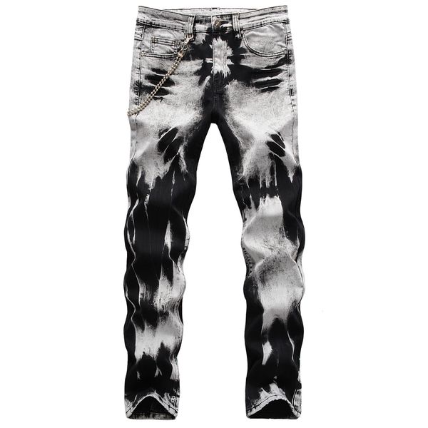 new summer men's pants style fried street retro snow flake hanging chain decoration stretch skinny jeans 1075 laca, Blue
new summer men's pants style fried street retro snow flake hanging chain decoration stretch skinny jeans 1075 laca, Blue