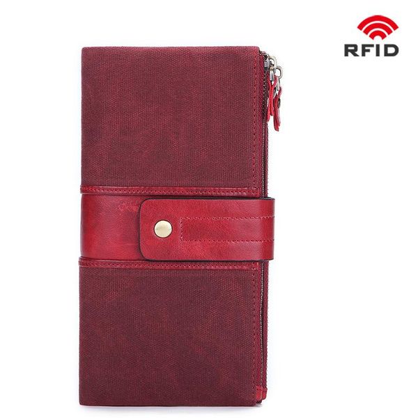 wallets 2021 canvas leather long wallet multi-card position vintage waterproof men women double zipper card holder, Red;black
wallets 2021 canvas leather long wallet multi-card position vintage waterproof men women double zipper card holder, Red;black