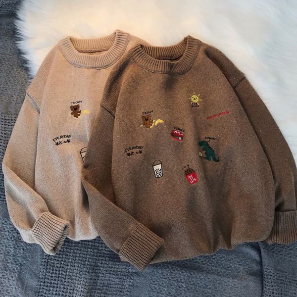 fall winter new fashion cartoons suede sweater long sleeve o-neck women casual warm pullovers korean sweater oversize women 210218, White;black
fall winter new fashion cartoons suede sweater long sleeve o-neck women casual warm pullovers korean sweater oversize women 210218, White;black
