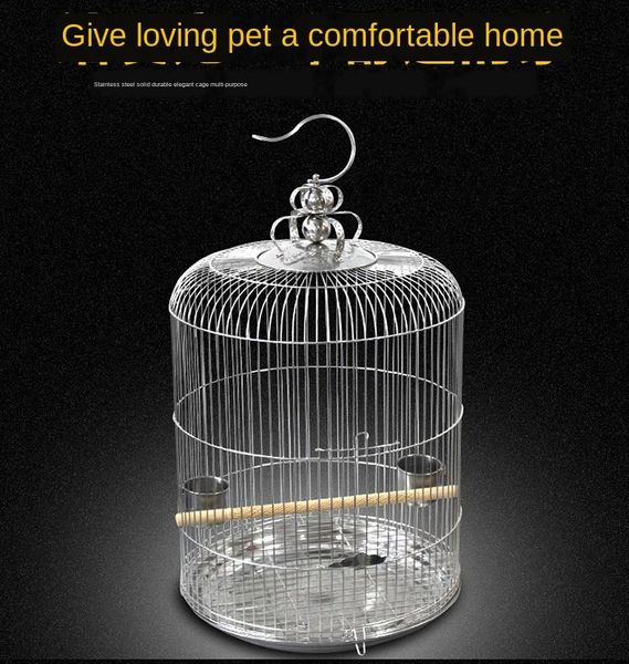 bird cages stainless steel cage large round nest parrot thrush kages house outdoor hanging decoration metal hoose
bird cages stainless steel cage large round nest parrot thrush kages house outdoor hanging decoration metal hoose