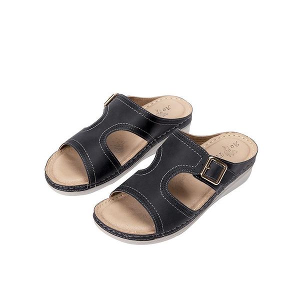 classic platform women's slippers simple belt buckle platform sandals light-weight beach casual wedges cozy chunky girl footwear, Black
classic platform women's slippers simple belt buckle platform sandals light-weight beach casual wedges cozy chunky girl footwear, Black