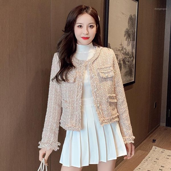 women's wool & blends autumn and winter long-sleeve shirt korean single plaid casual jackets for women 2021, Black
women's wool & blends autumn and winter long-sleeve shirt korean single plaid casual jackets for women 2021, Black