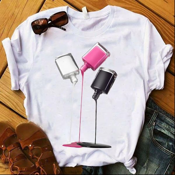 women sweet t womens graphic 3d finger nail paint color fashion cute printed tshirt female tee shirt ladies t shirt, White
women sweet t womens graphic 3d finger nail paint color fashion cute printed tshirt female tee shirt ladies t shirt, White