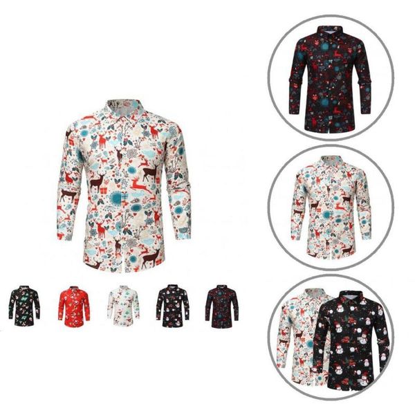 men's casual shirts long sleeve buttons closure santa claus bell print autumn shirt for dating, White;black
men's casual shirts long sleeve buttons closure santa claus bell print autumn shirt for dating, White;black