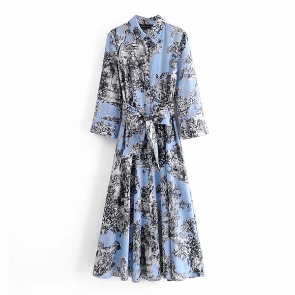 women chic fashion with belt print midi shirt dress vintage long sleeve button-up female dresses vestidos mujer 210531, Black;gray
women chic fashion with belt print midi shirt dress vintage long sleeve button-up female dresses vestidos mujer 210531, Black;gray