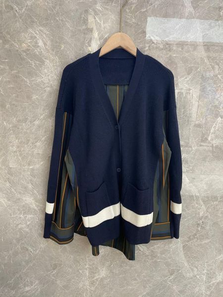 women's knits & tees 2021ss spring casual women striped patchwork knitted cardigan ladies luxury sweater coat tutu, White
women's knits & tees 2021ss spring casual women striped patchwork knitted cardigan ladies luxury sweater coat tutu, White