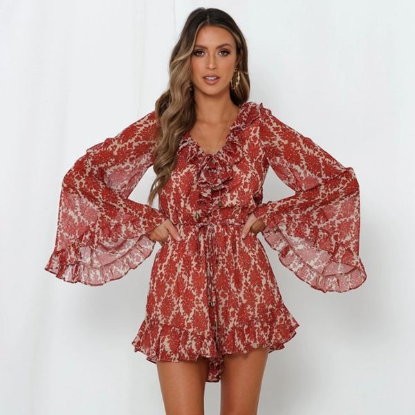 new ruffle v-neck flare sleeve boho jumpsuit 2021 summer playsuit chiffon floral print casual overalls for women romper wusz, Black;gray
new ruffle v-neck flare sleeve boho jumpsuit 2021 summer playsuit chiffon floral print casual overalls for women romper wusz, Black;gray
