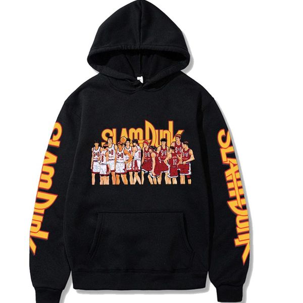 men's hoodies & sweatshirts print harajuku slam japanese anime ed men/women's hoodie streetwear casual boy/girls pullovers, Black
men's hoodies & sweatshirts print harajuku slam japanese anime ed men/women's hoodie streetwear casual boy/girls pullovers, Black