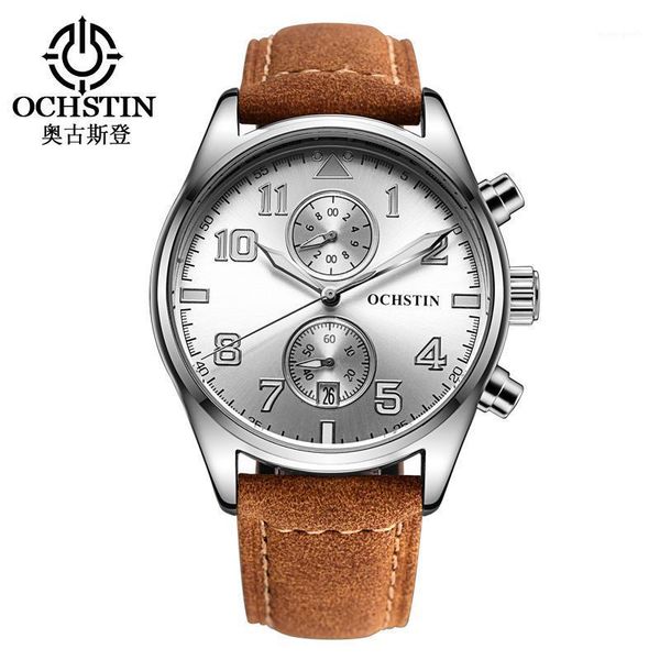 relogio masculino ochstin mens watches luxury brand watch men leather men's quartz sport military wrist male clock wristwatches, Slivery;brown
relogio masculino ochstin mens watches luxury brand watch men leather men's quartz sport military wrist male clock wristwatches, Slivery;brown