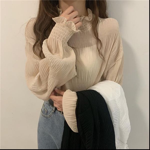 women solid long sleeve chiffon female casual vintage butterfly sleeve shirts ladies korean ruffled blouses blusas mujer, White
women solid long sleeve chiffon female casual vintage butterfly sleeve shirts ladies korean ruffled blouses blusas mujer, White