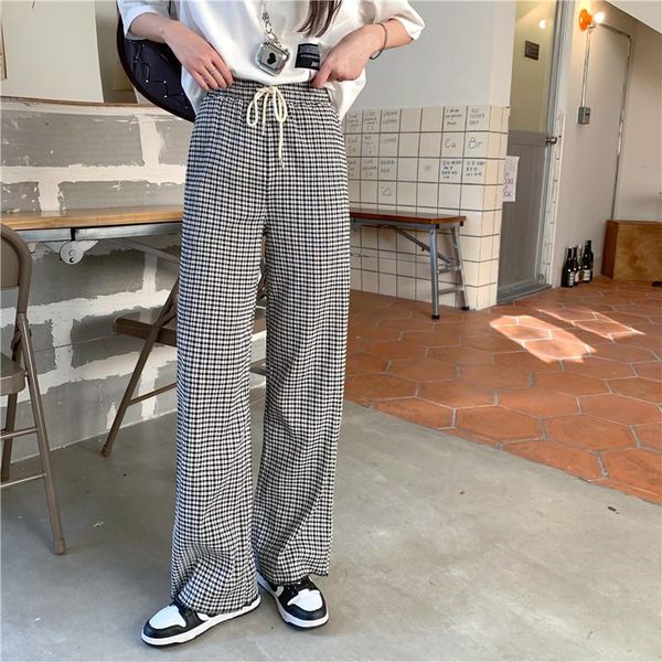 women's pants & capris alien kitty 2021 autumn black white plaid pleated casual high waist slim loose straight wide leg trousers
women's pants & capris alien kitty 2021 autumn black white plaid pleated casual high waist slim loose straight wide leg trousers