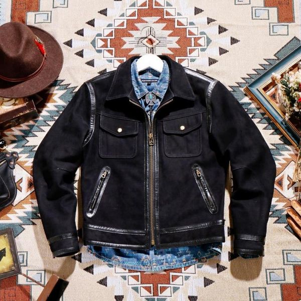 men's leather & faux argentina calfskin 1920 s true jackets men brief paragraph coat lapels, Black
men's leather & faux argentina calfskin 1920 s true jackets men brief paragraph coat lapels, Black