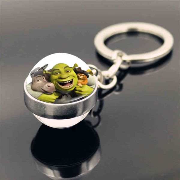 cartoon shrek keychain metal double side glass ball pendant keychain key ring holder for men women jewelry accessories, Silver
cartoon shrek keychain metal double side glass ball pendant keychain key ring holder for men women jewelry accessories, Silver