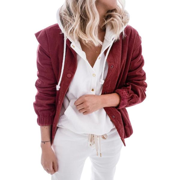 women's jackets autumn and winter solid color corduroy cardigan casual loose long-sleeved lapel jacket women treanch coat vcxd1, Black;brown
women's jackets autumn and winter solid color corduroy cardigan casual loose long-sleeved lapel jacket women treanch coat vcxd1, Black;brown
