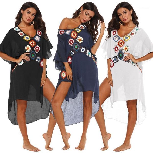 women beach dress cover-ups swimsuit cover up 2021 beachwear white dresses bathing suit for woman summer ladies tunic women's swimwear, White;black
women beach dress cover-ups swimsuit cover up 2021 beachwear white dresses bathing suit for woman summer ladies tunic women's swimwear, White;black