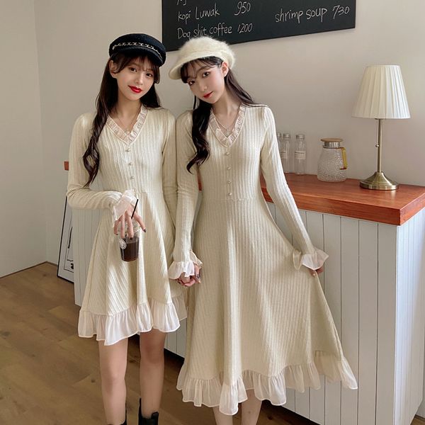 dressed plus size women's clothes fall and winter new korean french style dress in knitted or crocheted female faerie p6up, Black;gray
dressed plus size women's clothes fall and winter new korean french style dress in knitted or crocheted female faerie p6up, Black;gray