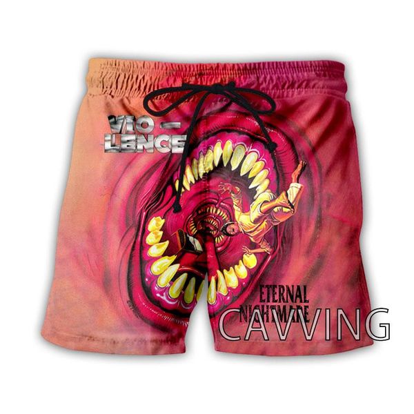 men's shorts cavving 3d printed vio-lence band summer beach streetwear quick dry casual sweat for women/men, White;black
men's shorts cavving 3d printed vio-lence band summer beach streetwear quick dry casual sweat for women/men, White;black