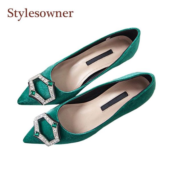 dress shoes luxury rhinestone buckle flock high heel women pumps pointed toe shallow thin ladies party wedding temperament, Black
dress shoes luxury rhinestone buckle flock high heel women pumps pointed toe shallow thin ladies party wedding temperament, Black