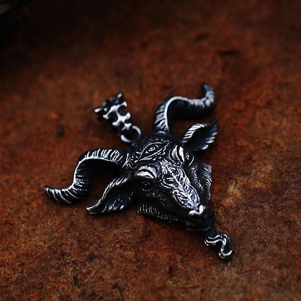 pendant necklaces steel soldier punk style evil eye metal goat satan labeling animal necklace stainless men jewelry drop ship, Silver
pendant necklaces steel soldier punk style evil eye metal goat satan labeling animal necklace stainless men jewelry drop ship, Silver