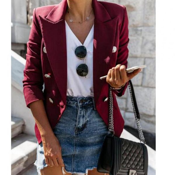 women long sleeve jackets fashion slim female work office lady small suit coat solid autumn casual women's, Black;brown
women long sleeve jackets fashion slim female work office lady small suit coat solid autumn casual women's, Black;brown