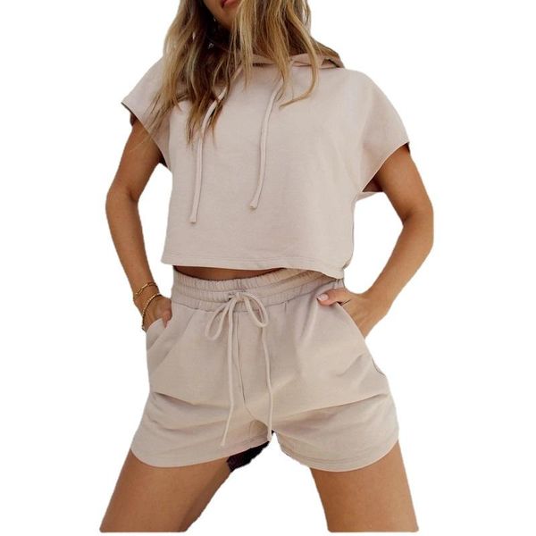women's tracksuits short-sleeved shorts fresh and sweet girlish style solid color hooded bat-sleeve sweatshirt sports suit women's, Gray
women's tracksuits short-sleeved shorts fresh and sweet girlish style solid color hooded bat-sleeve sweatshirt sports suit women's, Gray