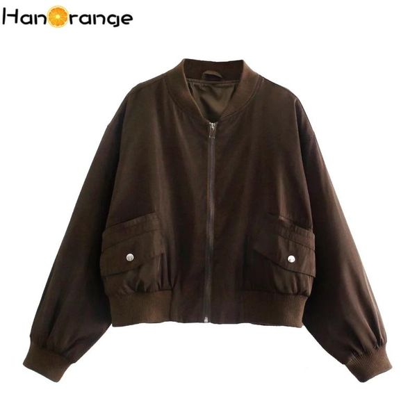 women's jackets hanorange fall winter stand-up collar loose jacket women zipper baseball uniform fashion, Black;brown
women's jackets hanorange fall winter stand-up collar loose jacket women zipper baseball uniform fashion, Black;brown