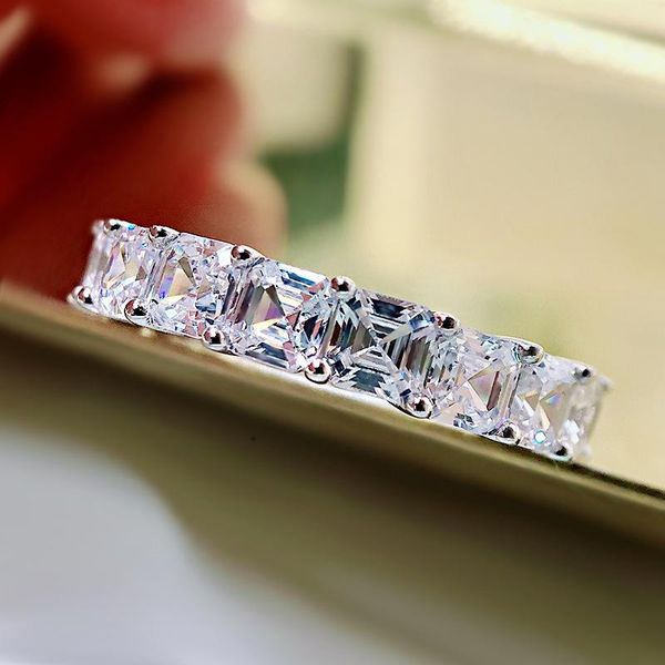 cluster rings luxury 925 sterling silver pave setting full 4mm simulated diamond eternity engagement wedding for women men jewelry, Golden;silver
cluster rings luxury 925 sterling silver pave setting full 4mm simulated diamond eternity engagement wedding for women men jewelry, Golden;silver